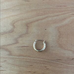 Single hoop earring 14k Solid Yellow Gold